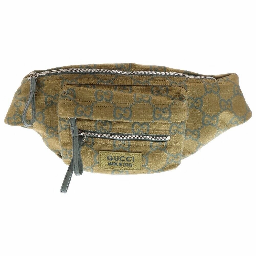 Gucci Green Monogram GG Canvas Belt Bag